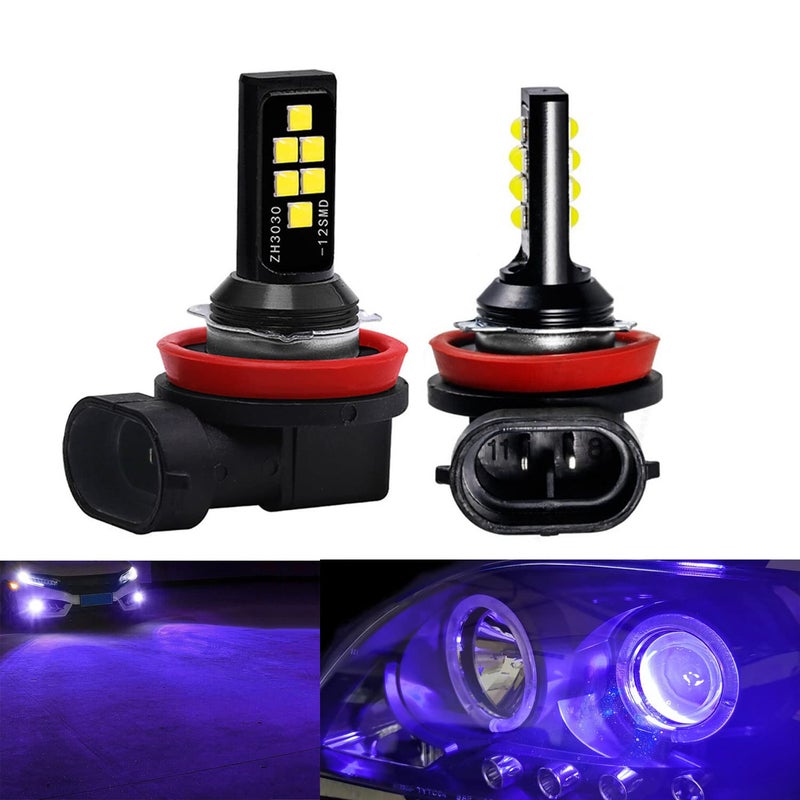SOCAL-LED LIGHTING إضاءة LED SOCAL - لمبة ضباب LED 2x H11 H8 لرياضات القوة بتقنية 3030 SMD الملونة الساطعة، بنفسجي - Image 1